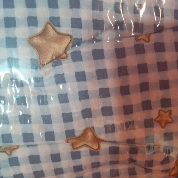 Blue Jean Teddy Nursery Baby 2 Piece Finishing Set Crib Ruffle, Pillow - Picture 3 of 9